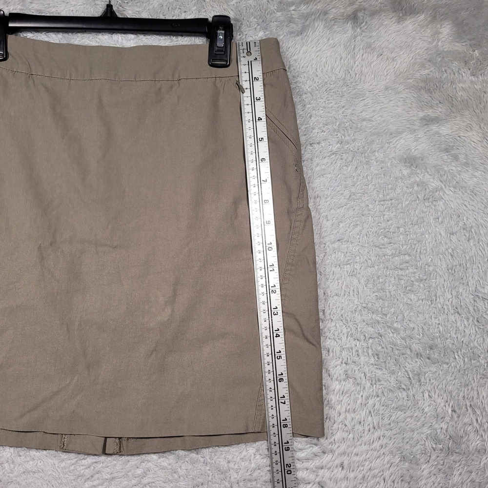Tribal Skort Womens Size 12 Khaki A Line Knee Length Pockets Casual - Picture 4 of 8